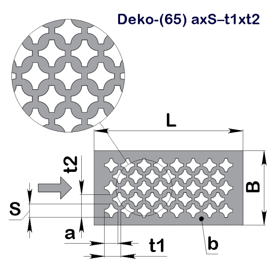 Перфолист плоский Східні візерунки Deko-(65) 20x20–24x34 (1000x2000)–0,8 оц 08кп