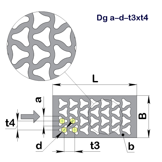 Перфолист плоский Гречка Dg 5–2,9–6,3x4,4 (1000x2000)–0,7 оц 08кп