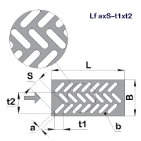 Перфолист плоский Ёлочка Lf 1,8x20–5,6x31,4 (1000x2000)–0,8 х/к 08кп
