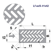 Перфолист плоский Ялинка Lf 1,8x20-5,6x31,4 (1000x2000)-1 AISI 304 BA/PE