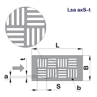 Перфолист плоский Шахматка Lsa 4,25x25–7,5 (1000x2000)–0,8 оц 08кп