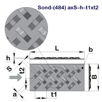 Перфолист рельефный Sond-(483) 12,2x11–1,5–53,6x53,6 (1000x2000)–3 х/к 08кп