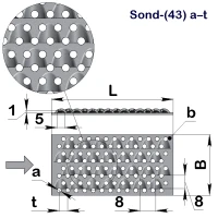 Перфолист рельефный Греппель№5 Sond-(43) 2–3,4 (1000x2000)–0,8 оц 08кп