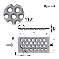 Перфолист рельєфний КСК Rpv 6,5-10,8 (1000x2000)-0,8 оц 08кп