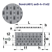 Перфолист рельєфний Радіусний Sond-(481) 5x20–3,5–20x25 (500x2000)–1 оц 08кп