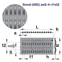 Перфолист рельєфний Радіусний Sond-(482) 2x20–1,2–6x24 (1000x2000)–1,5 оц 08кп