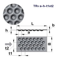 Перфолист рельєфний Трієр TRv 11,2–4,1–15,2x24,3 (1000x2000)–2,2 х/к 08кп-ВГ