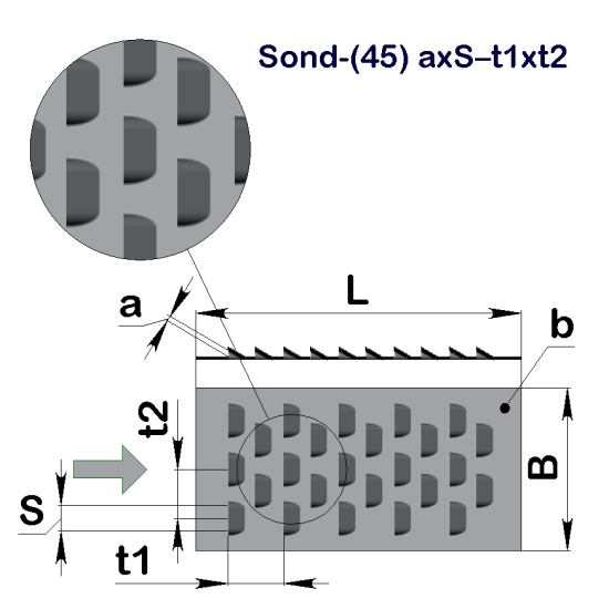 Перфолист рельефный Чешуя Sond-(45) 1,2x12–12x22 (1000x2000)–1 оц 08кп