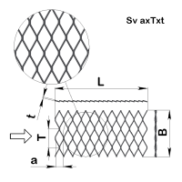 Сетка из листа просечно-вытяжная Sv 1,5x4x0,7 лист (400x1500)–0,6 х/к 08кп