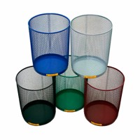 Кошик металевий мобільний Ажур 15л (325x250)–0,55 оц 08кп ППл RAL 5002