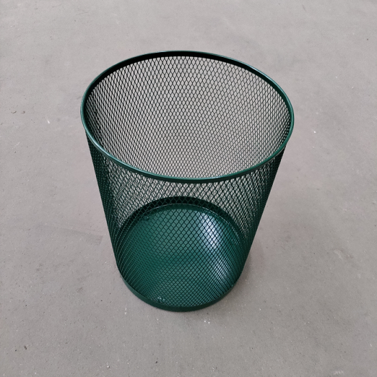 Кошик металевий мобільний Ажур 15л (325x250)–0,55 оц 08кп ППл RAL 6005