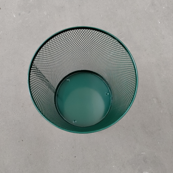 Кошик металевий мобільний Ажур 15л (325x250)–0,55 оц 08кп ППл RAL 6005