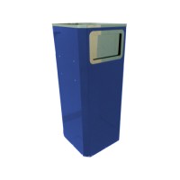 Урна металева великого об'єму Рів'єра 120л (1220x500x500)–0,8 х/к 08кп без попільн. ППл RAL 5002