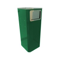 Урна металева великого об'єму Рів'єра 120л (1220x500x500)–0,8 х/к 08кп без попільн. ППл RAL 6005