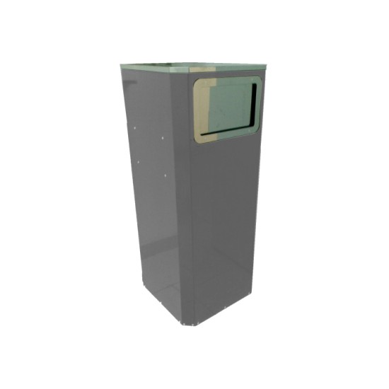 Урна металлическая большого обьема Ривьера 120л (1220x500x500)–0,8 х/к 08кп без пепельн. ППл RAL 7040