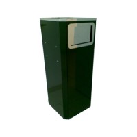 Урна металлическая большого обьема Ривьера 120л (1220x500x500)–0,8 х/к 08кп без пепельн. ППл RAL 9005