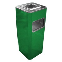 Урна металева великого об'єму Рів'єра 120л (1220x500x500) – 0,8 х/к 08кп з попільн. ППл RAL 6005