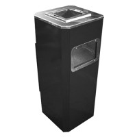 Урна металева великого об'єму Рів'єра 120л (1220x500x500) – 0,8 х/к 08кп з попільн. ППл RAL 9005