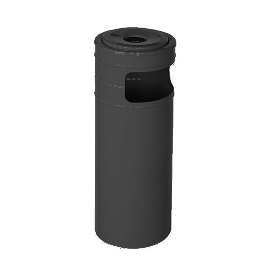 Урна металлическая мобильная Аляска 20л (610x235)–0,7 оц 08кп ППл RAL 9005