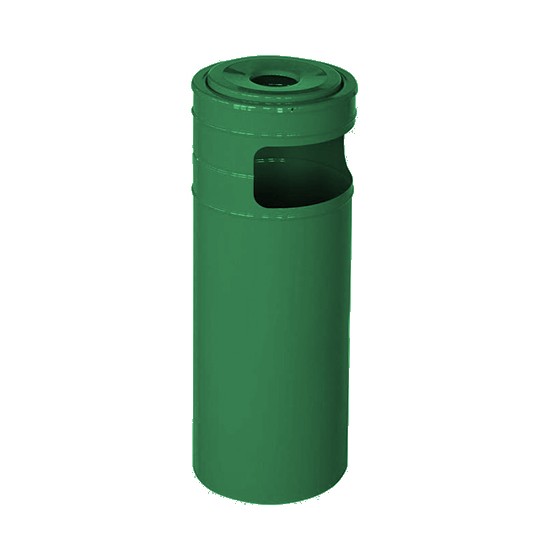 Урна металева мобільна Аляска 20л (610x235)–0,7 оц 08кп з відром ППл RAL 6005