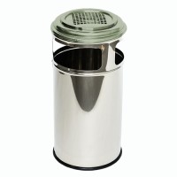 Урна металлическая мобильная Барселона 35л (620x310)–0,8 AISI 430 BA (кр.,реш.-краш.) с ведром