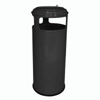 Урна металева мобільна Барселона 45л (670x310)–1 оц 08кп з відром ППл RAL 9005