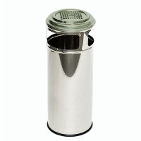 Урна металлическая мобильная Барселона 55л (870x310)–0,8 AISI 430 BA (кр.,реш.-краш.) с ведром