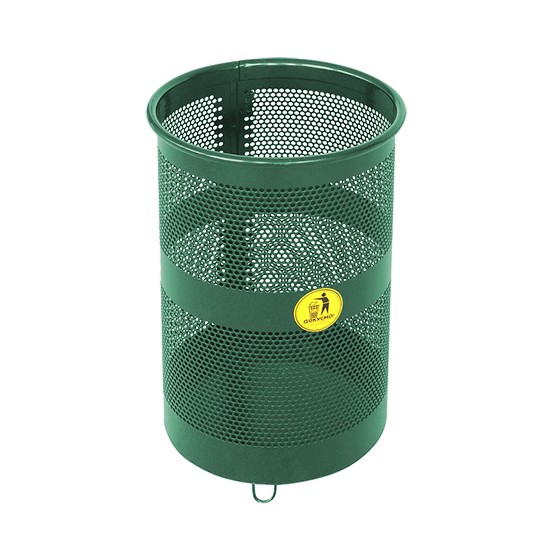 Урна металева мобільна Бункер 38л (540x330)–1 оц 08кп ППл RAL 6005