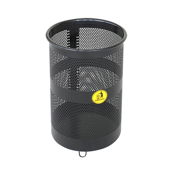 Урна металева мобільна Бункер 38л (540x330)–1 оц 08кп ППл RAL 9005