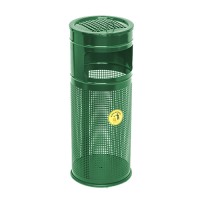 Урна металева мобільна Мальборо 20л (610x235)-0,7 оц 08кп з перф. ППл RAL 6005