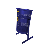 Урна металлическая мобильная Переносная 12л (512x290x250)–1 оц 08кп ППл RAL 5002