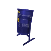 Урна металева мобільна Переносна 12л (512x290x250)–1 оц 08кп ППл RAL 5002