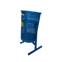 Урна металева мобільна Переносна 12л (512x290x250)–1 оц 08кп ППл RAL 5017