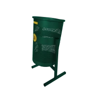 Урна металева мобільна Переносна 12л (512x290x250)–1 оц 08кп ППл RAL 6005