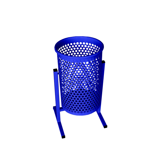 Урна металлическая мобильная Переносная 38л (730x412x400)–1 оц 08кп ППл RAL 5002