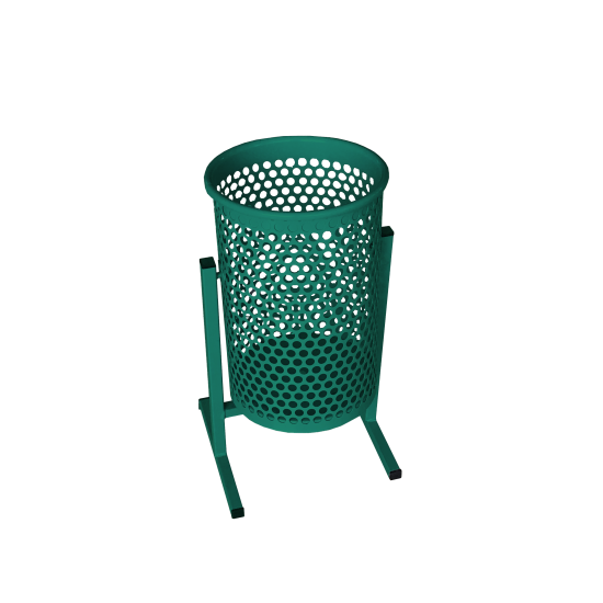 Урна металева мобільна Переносна 38л (730x412x400)–1 оц 08кп ППл RAL 6005