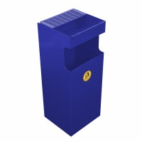 Урна металлическая навесная Давид 25л (625x250x235)–0,8 х/к 08кп ППл RAL 5002