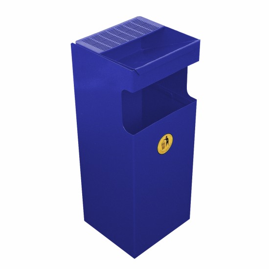 Урна металлическая навесная Давид 25л (625x250x235)–0,8 х/к 08кп ППл RAL 5002