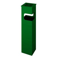 Урна металева навісна Квадрат<2> 12л (750x150x150)–0,8 х/к 08кп ППл RAL 6005