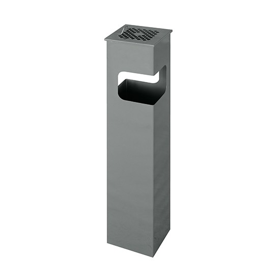 Урна металева навісна Квадрат<2> 12л (750x150x150)–0,8 х/к 08кп ППл RAL 7040