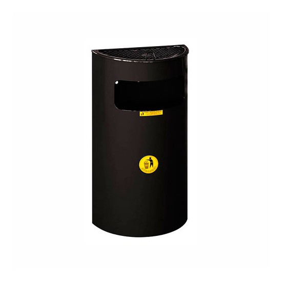 Урна металева навісна Монте-Карло 17л (600x320x168)–0,8 ц 08кп з відром ППл RAL 9005