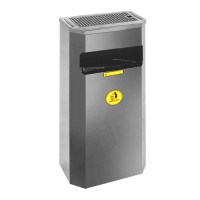 Урна металева навісна Призма 25л (700x305x165)–0,8 х/к 08кп з відром ППл RAL 7040