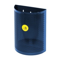 Урна металлическая навесная Рио 11л (430x315x158)–1 х/к 08кп ППл RAL 5002