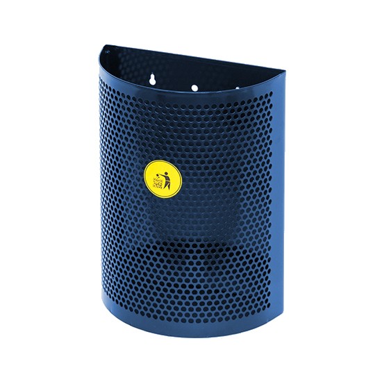 Урна металлическая навесная Рио 11л (430x315x158)–1 х/к 08кп ППл RAL 5002