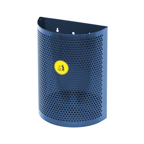 Урна металева навісна Ріо 11л (430x315x158)–1 х/к 08кп ППл RAL 5017