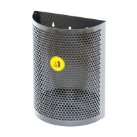 Урна металева навісна Ріо 11л (430x315x158)–1 х/к 08кп ППл RAL 7040