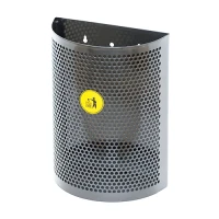 Урна металева навісна Ріо 11л (430x315x158)–1 х/к 08кп ППл RAL 7040