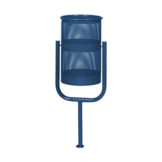 Урна металева стаціонарна U-обр. 38л (970x400x310)–1 оц 08кп ППл RAL 5002