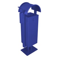 Урна металлическая стационарная Дублин 38л (1042x403x283)–1 х/к 08кп ППл RAL 5002