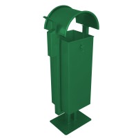 Урна металлическая стационарная Дублин 38л (1042x403x283)–1 х/к 08кп ППл RAL 6005